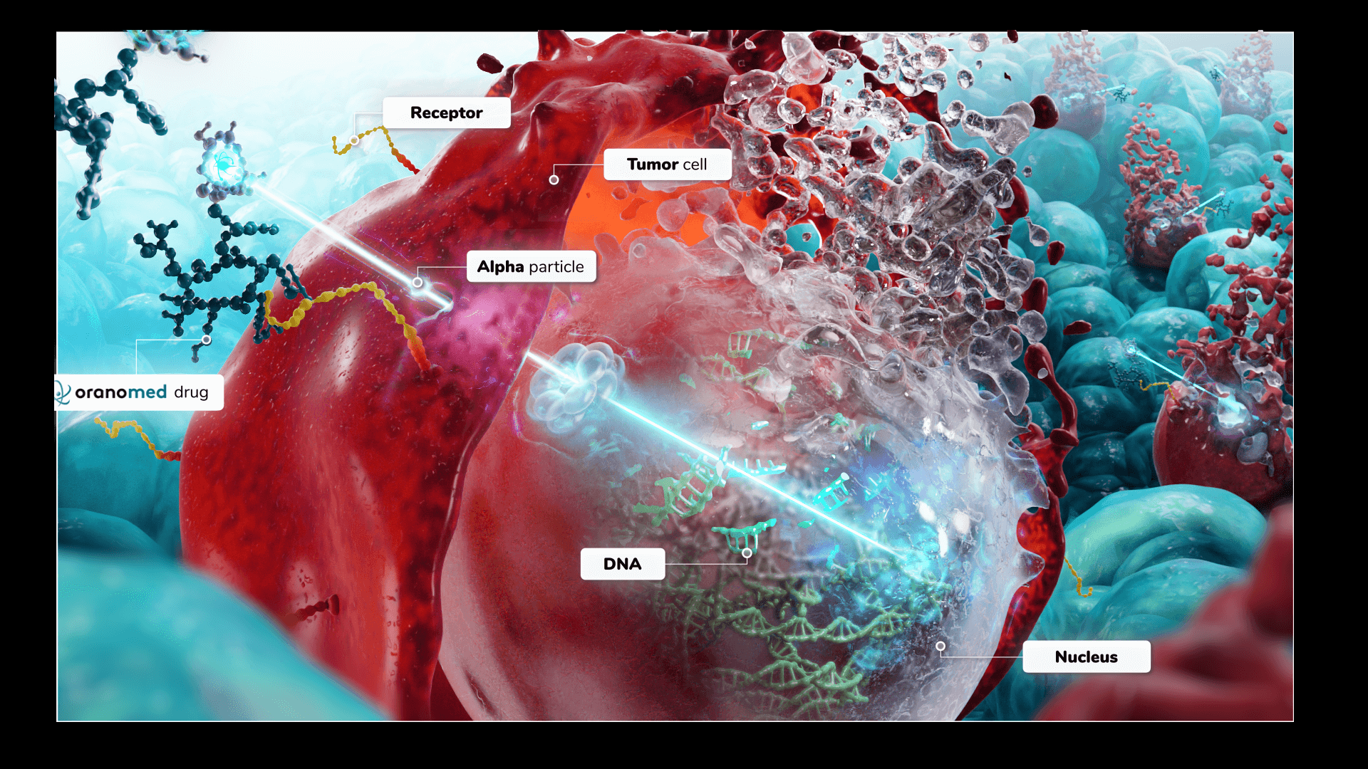 Alpha radiation medical treatment